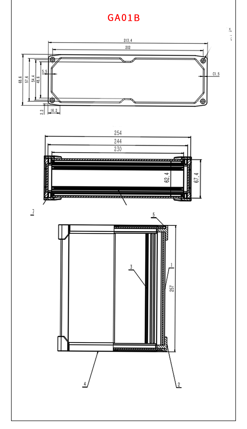 Telecom Chassis - Section Drawing - GA01B