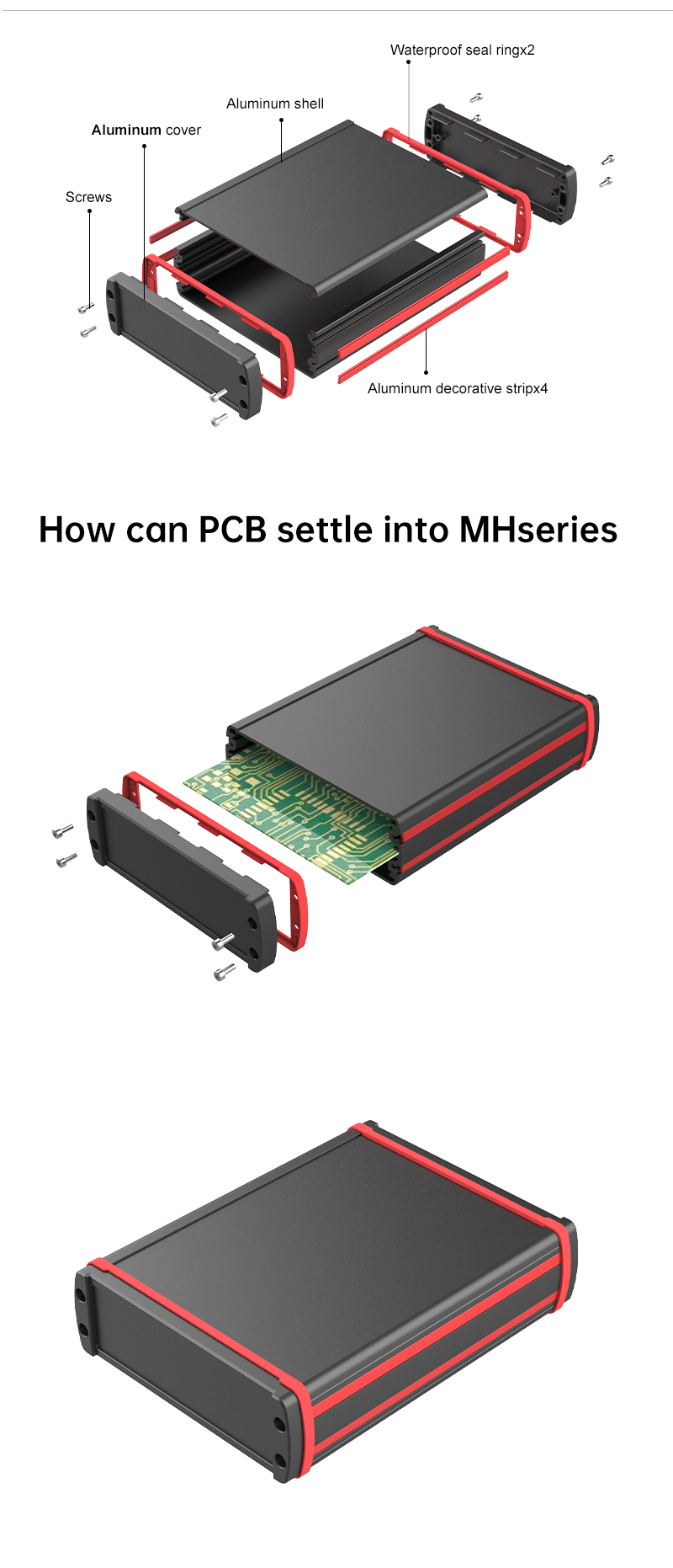Aluminum waterproof PCB enclosure