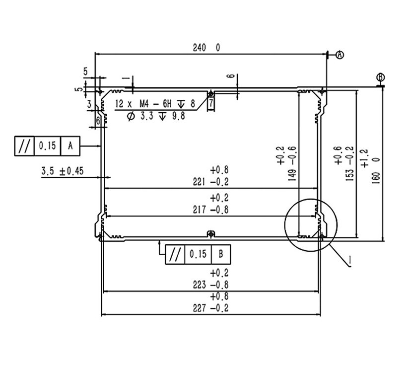 waterproof extruded aluminum enclosure-Dimension Drawing